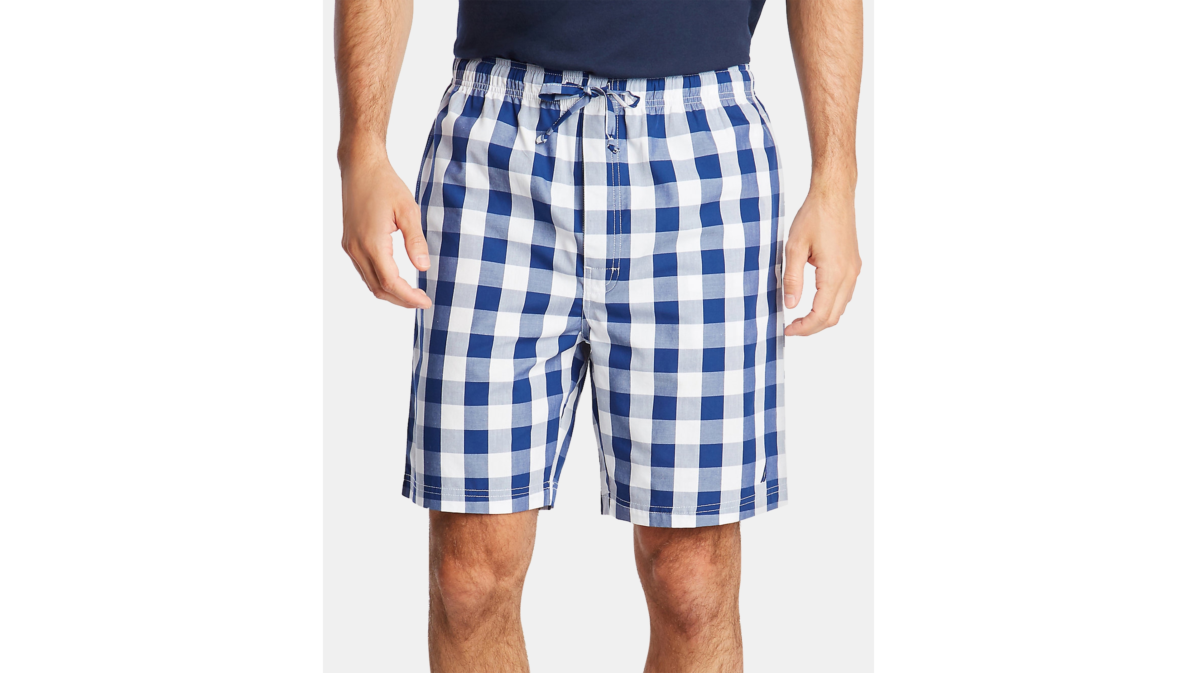 Nautica Men's Cotton Plaid Pajama Shorts