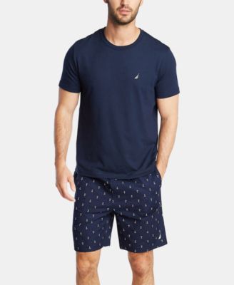 Men's Cotton Anchor-Print Pajama Shorts