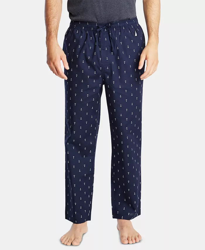 Men's Cotton Anchor-Print Pajama Pants