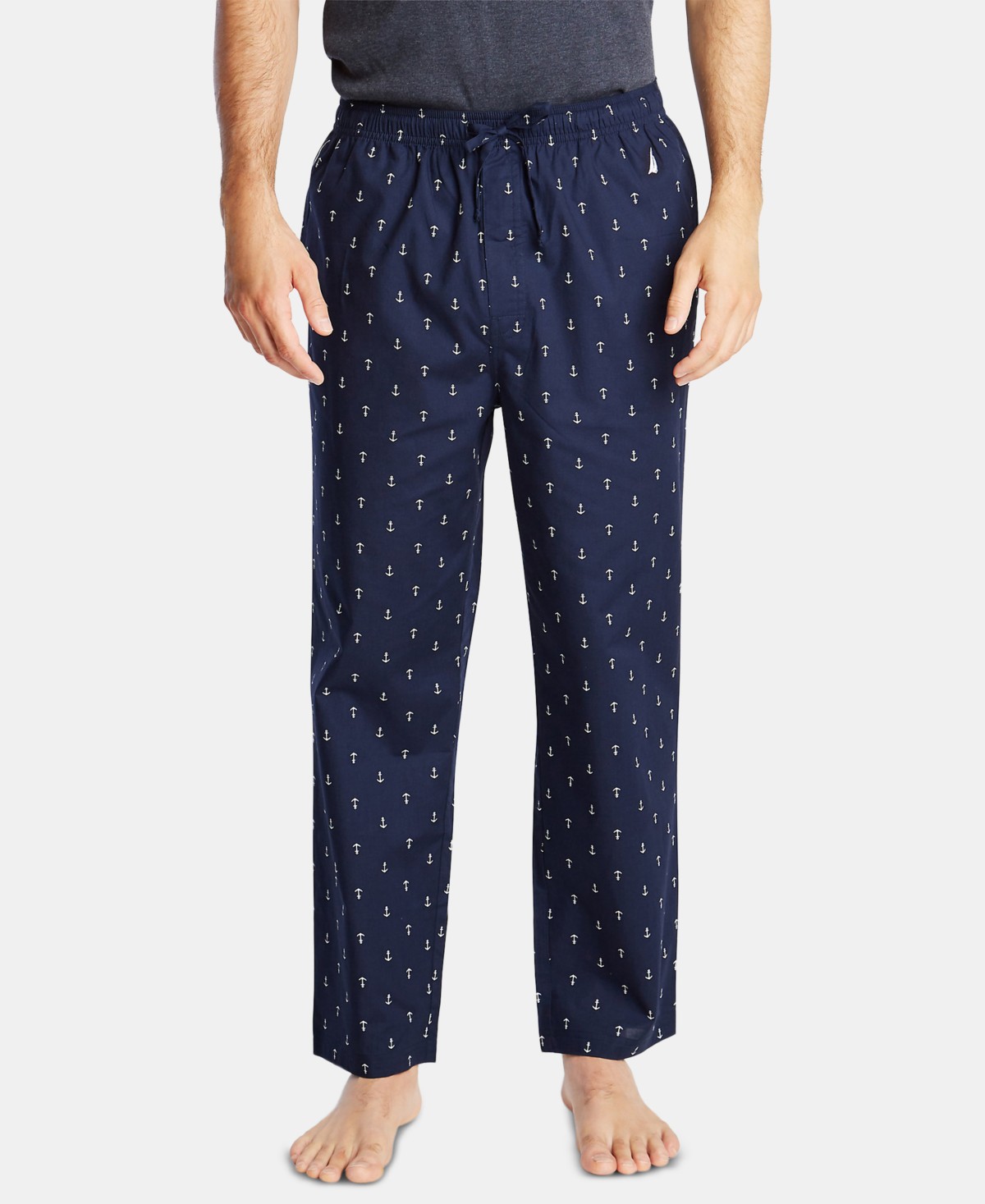 Мужские Nautica Men's Cotton Anchor-Print Pajama Pants — фото 1