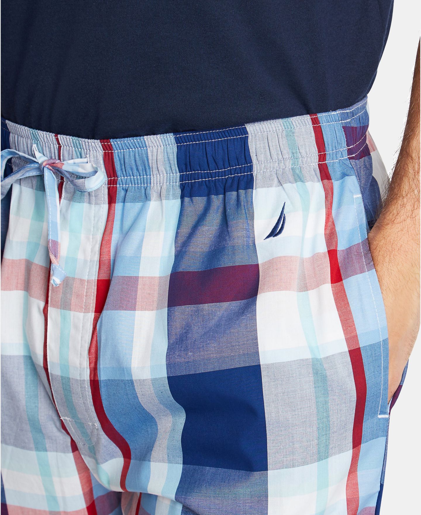 Пижамные брюки для мужчин, хлопок — Nautica, цвет: Синий — фото 3