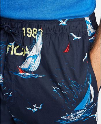 Nautica - Men's Cotton Sailboat-Print Pajama Pants