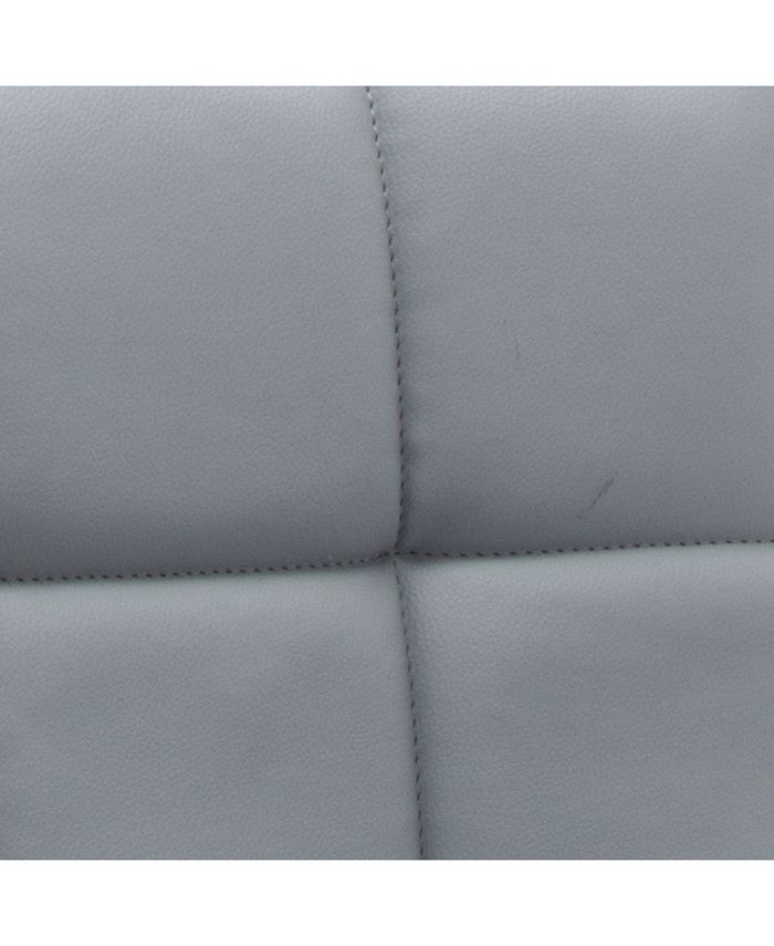 Ac Pacific Contemporary Adjustable Swivel Arm Bar Stool with Cushion