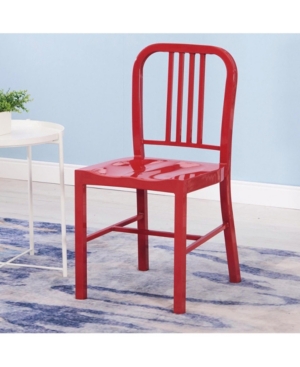 Ac Pacific Industrial Metal Indoor Dining Chair Set of 2