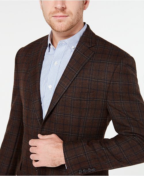 Lauren Ralph Lauren Men's ClassicFit UltraFlex Stretch Brown Plaid