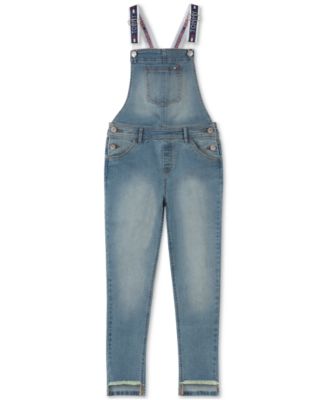 Tommy Hilfiger - Big Girls Step-Hem Stretch-Denim Overalls