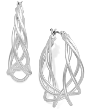 image of Charter Club Spiral Hoop Earrings