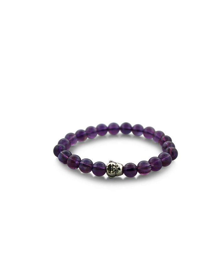 Macy's Beaded Amethyst Purple Stretch Bracelet Macy's
