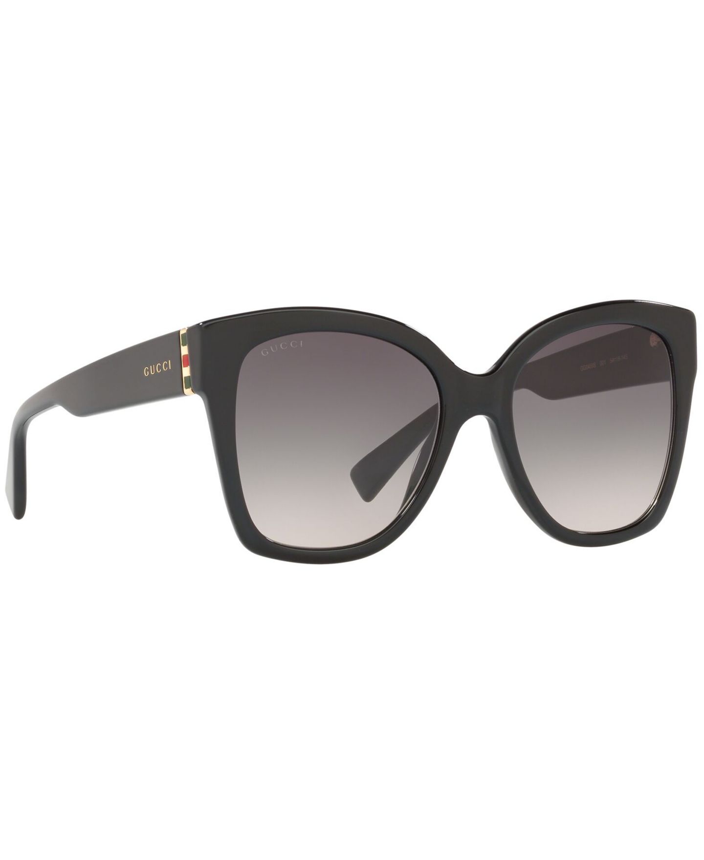 Женские солнцезащитные очки Gucci Sunglasses, GG0459S, цвет: Чёрный блестящий / Серый — фото 3