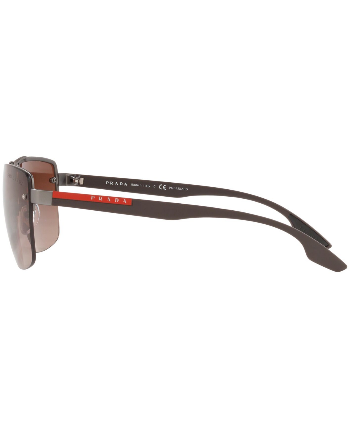 Shop Prada Men's Polarized Sunglasses, Ps 60us 62 Lifestyle In Gunmeal Rubber,polar Brown Gradient