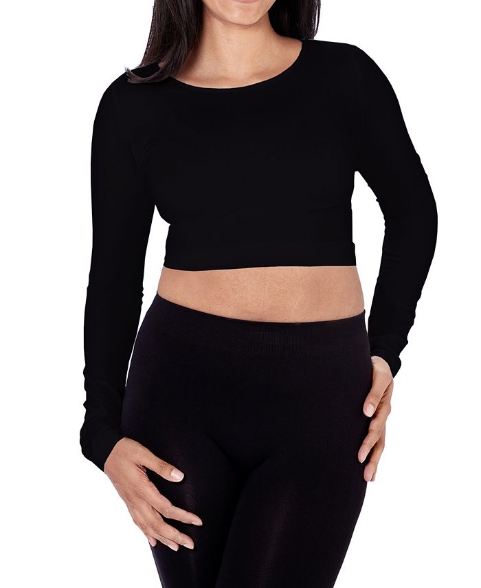 skinnytees Long Sleeve Crop Top Macy's