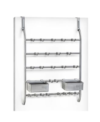 Lynk - Over Door or Wall Mount Jewelry Organizer Rack with Hooks - Necklace, Bracelet, Earring Holder