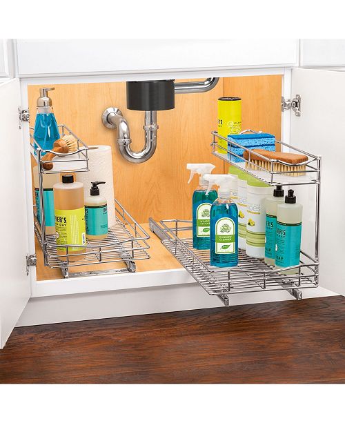 Lynk Professional Sink Cabinet Organizer With Pull Out 2 Tier