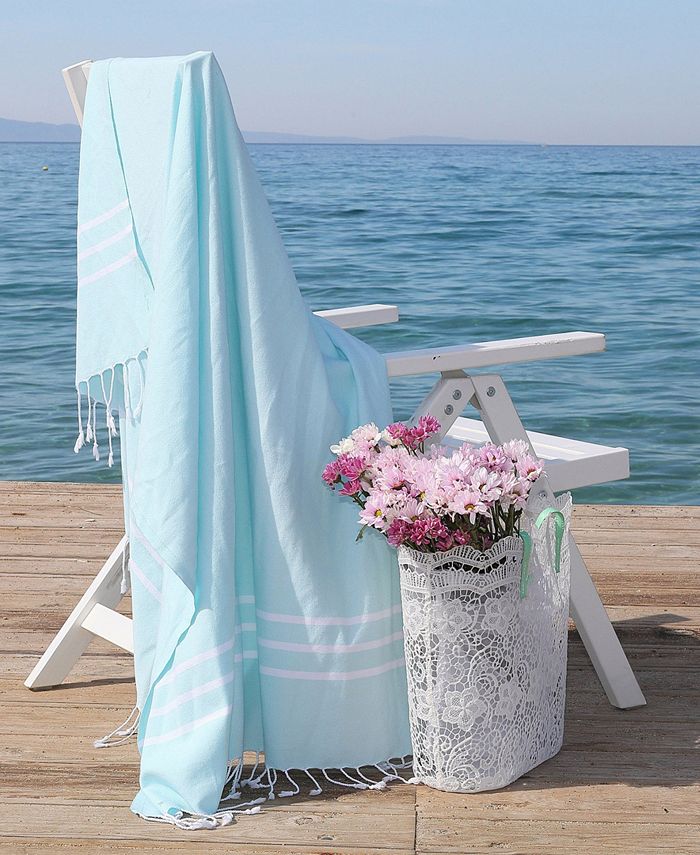 Linum Home Alara Turkish Pestemal Beach Towel - Macy's