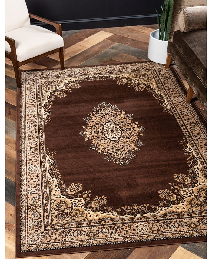 Bayshore Home Birsu Bir1 Brown 9' x 12' Area Rug Macy's