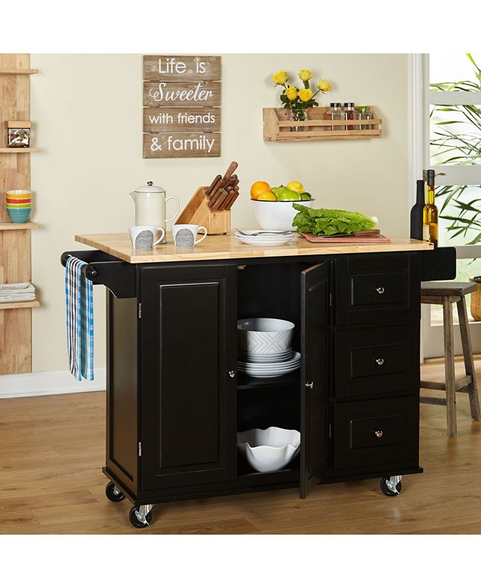 Lifestorey The Mezzanine Shoppe Sundance Cart Wood Top - Macy's