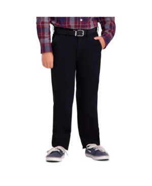 Haggar Husky Boys Chino Reg Fit Flat Front Pant