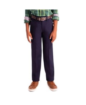 Haggar Husky Boys Premium No Iron Khaki Slim Fit Flat Front Pant
