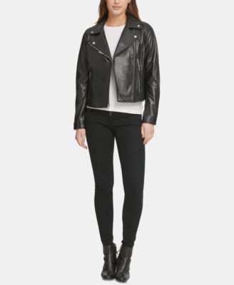 macys dkny leather jacket