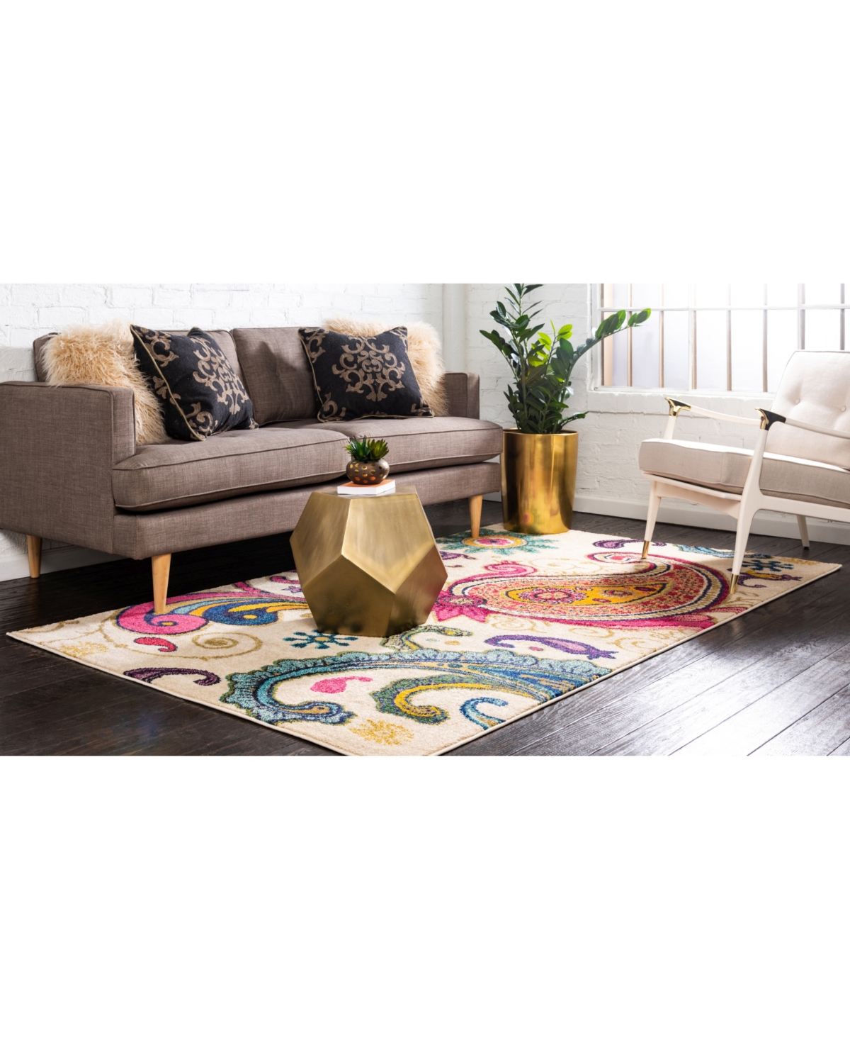 Bayshore Home Newwolf New110' Area Rug - Beige
