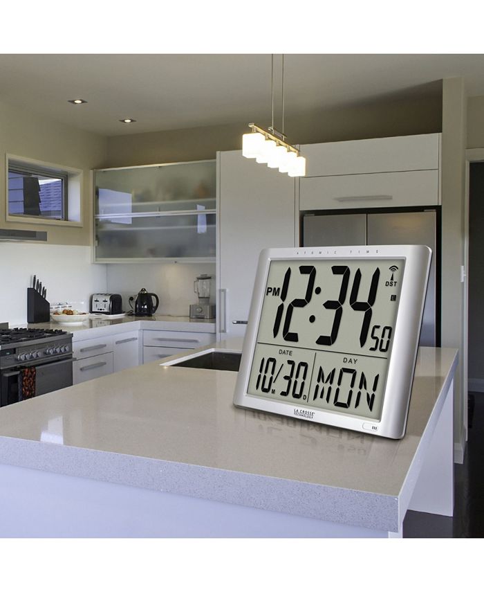 La Crosse Technology Atomic ExtraLarge Digital Wall Clock with 7" Time