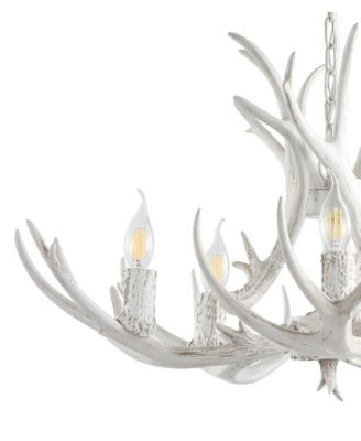 Eldora 30" Adjustable Resin Antler 5-Light LED Chandelier