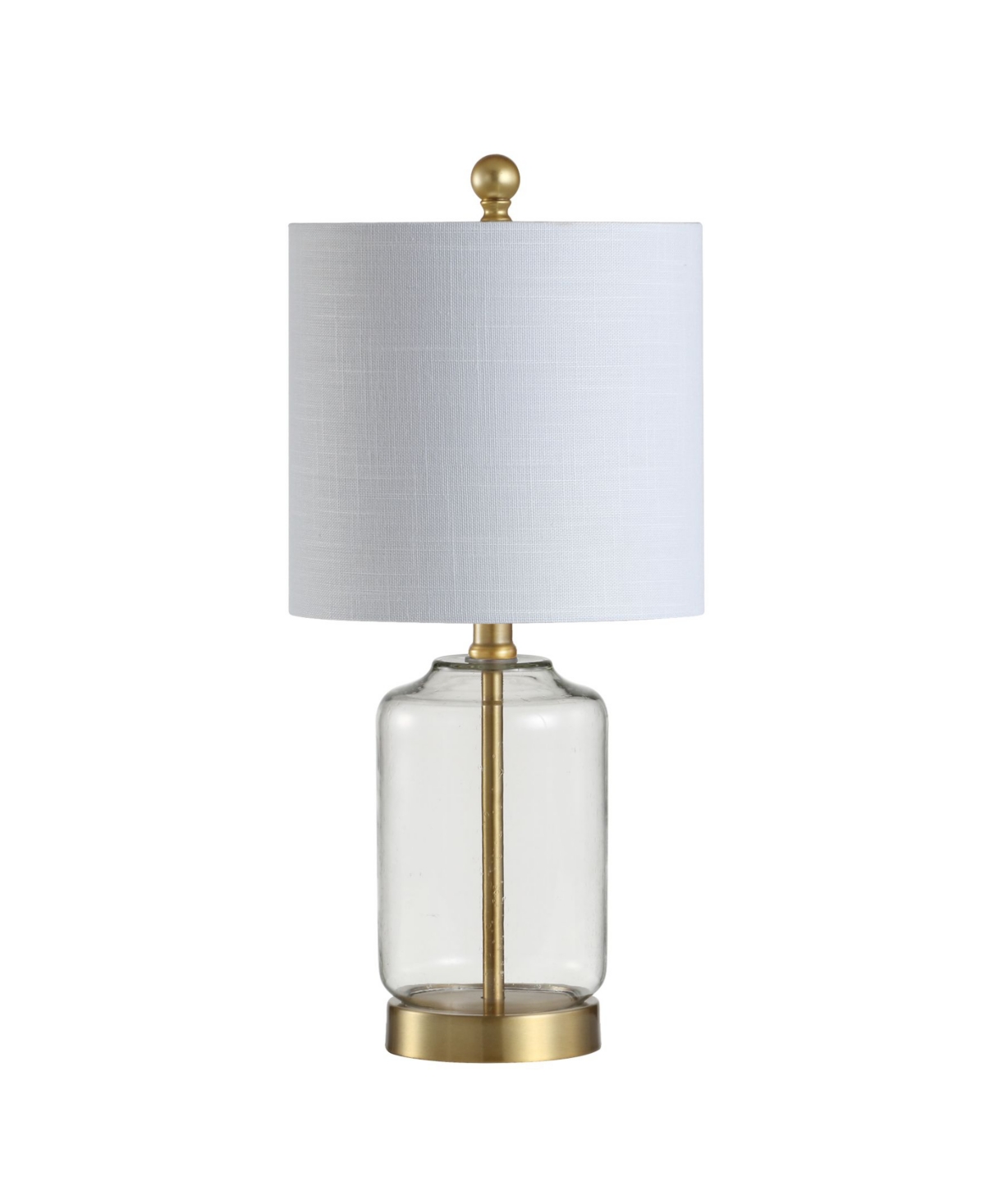 Shop Jonathan Y Duncan 20.5" Glass/metal Led Table Lamp In Clear,brass Gold