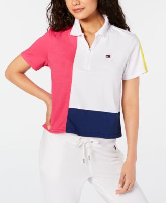 tommy hilfiger cropped polo shirt