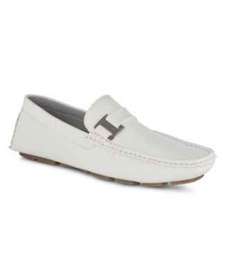 white driving moccasins