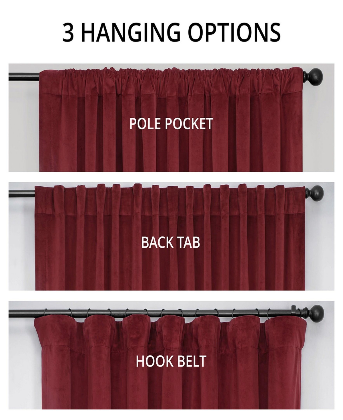 Half Price Drapes Burgundy Signature Extra Wide Velvet Blackout Curtain