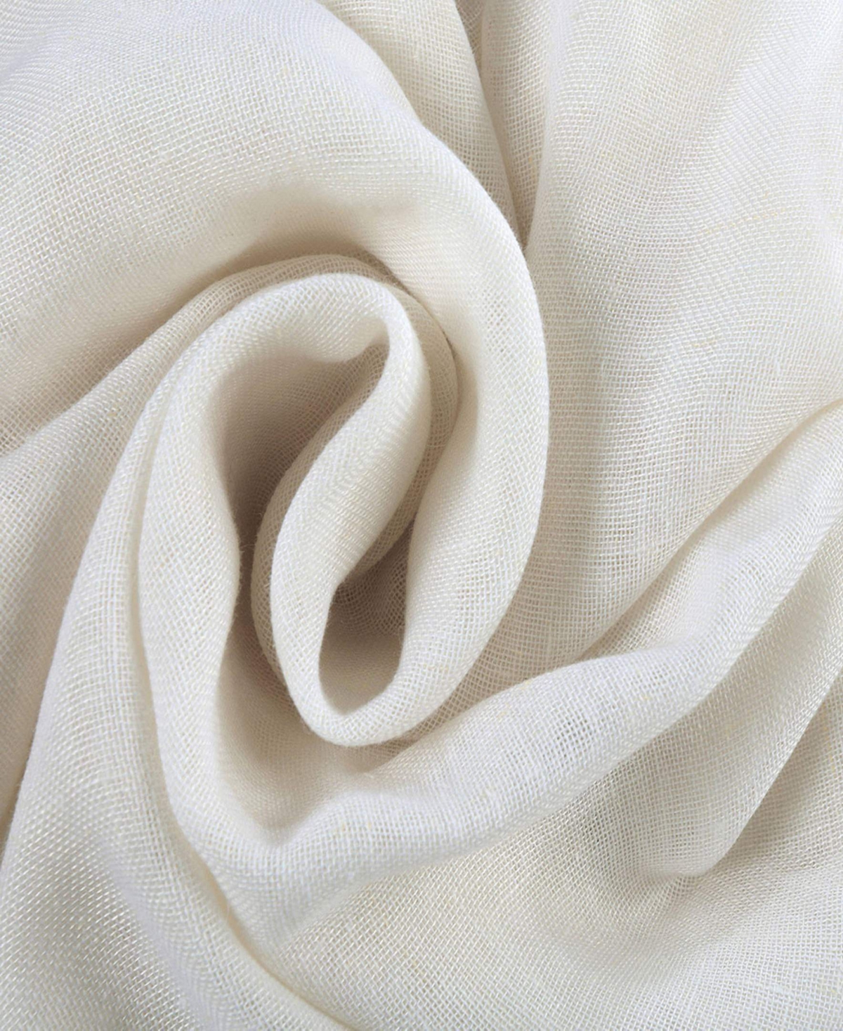 Half Price Drapes Gardenia Textured Faux Linen Sheer Curtain In Cream