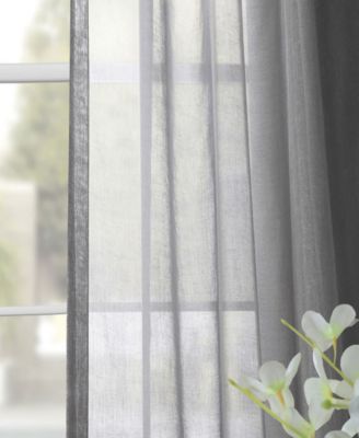 Textured Faux Linen Sheer Curtain