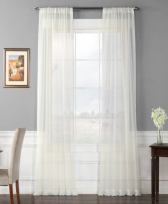 Solid Voile Poly Sheer 50" x 84" Curtain Panel Pair