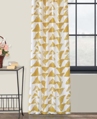 Geometric Printed Cotton Room Darkening Curtain