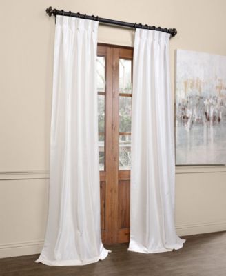 French Pleat Vintage Textured Faux Dupioni Silk Blackout Curtain