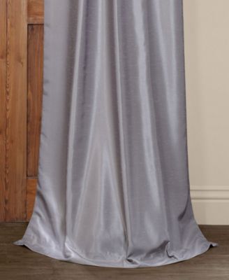 French Pleat Vintage Textured Faux Dupioni Silk Blackout Curtain