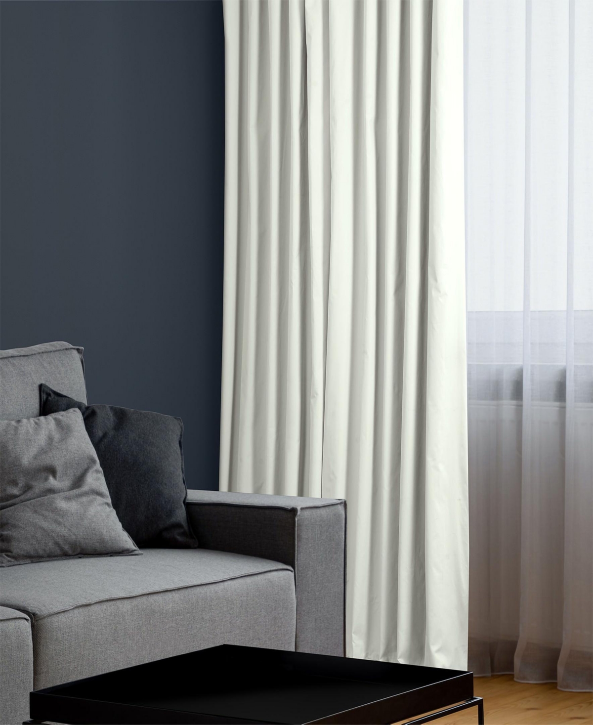 Half Price Drapes Fresh Popcorn Solid Cotton Hotel Blackout Curtain