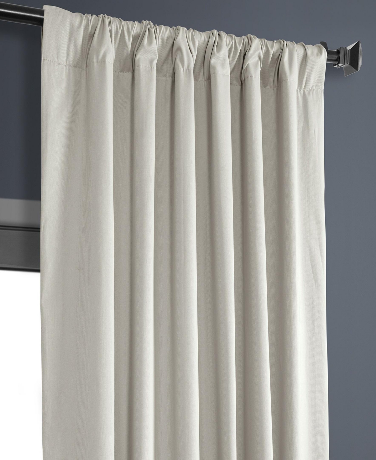 Half Price Drapes Hazelwood Beige Solid Cotton Hotel Blackout Curtain