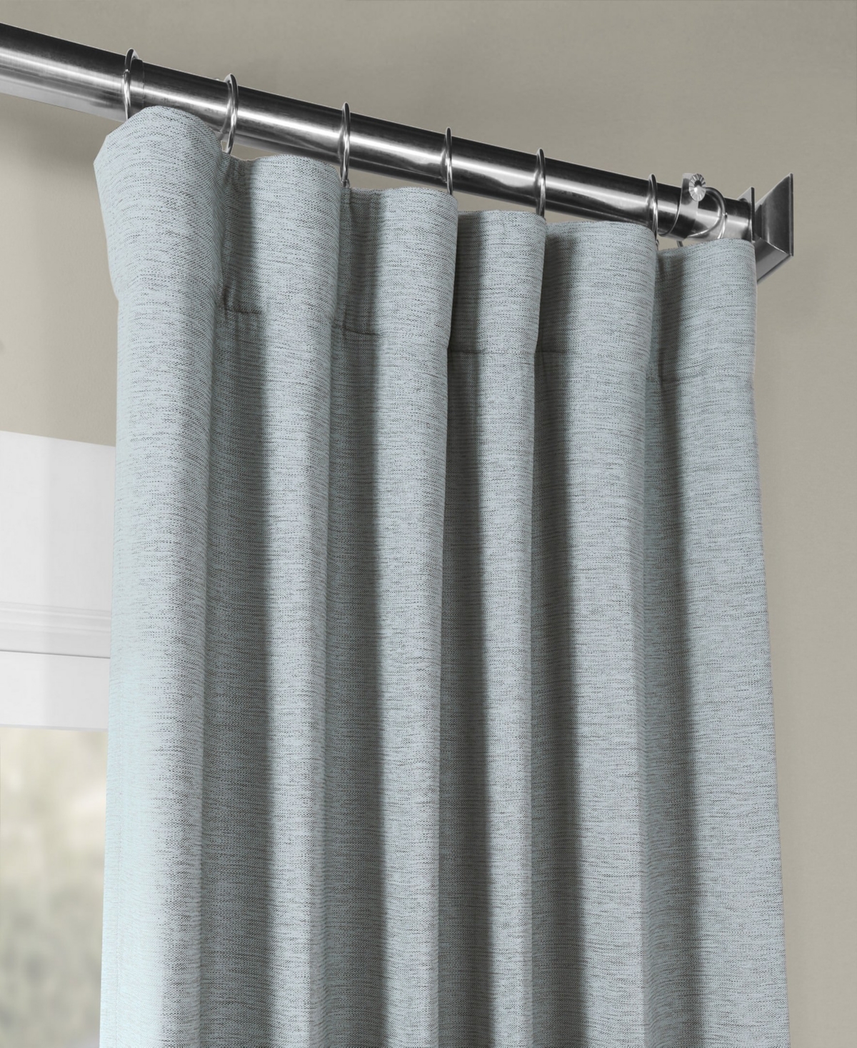 Half Price Drapes Textured Bellino Room Darkening Curtain In Blue