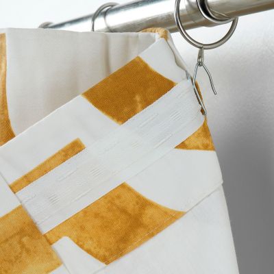 Geometric Printed Cotton Room Darkening Curtain