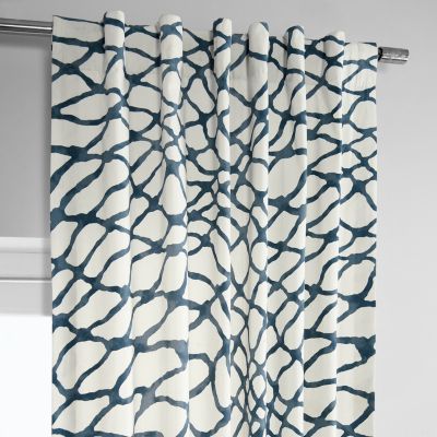 Abstract Printed Cotton Room Darkening Curtain
