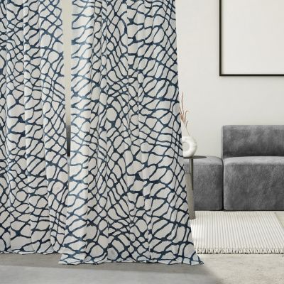 Abstract Printed Cotton Room Darkening Curtain