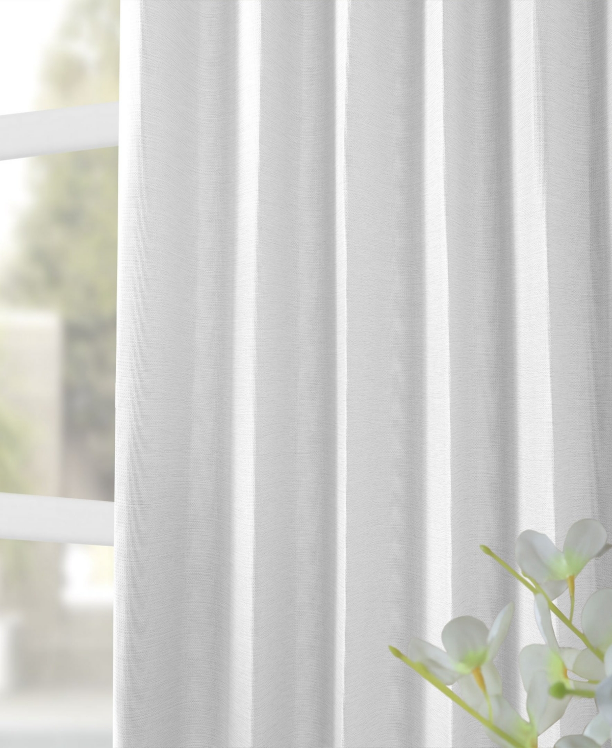 Half Price Drapes Chalk Off White Textured Bellino Room Darkening Curtain In White