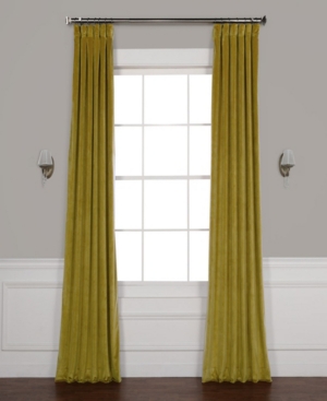 Exclusive Fabrics & Furnishings Heritage Plush Velvet Panel, 50" X 108" In Pastel Gre
