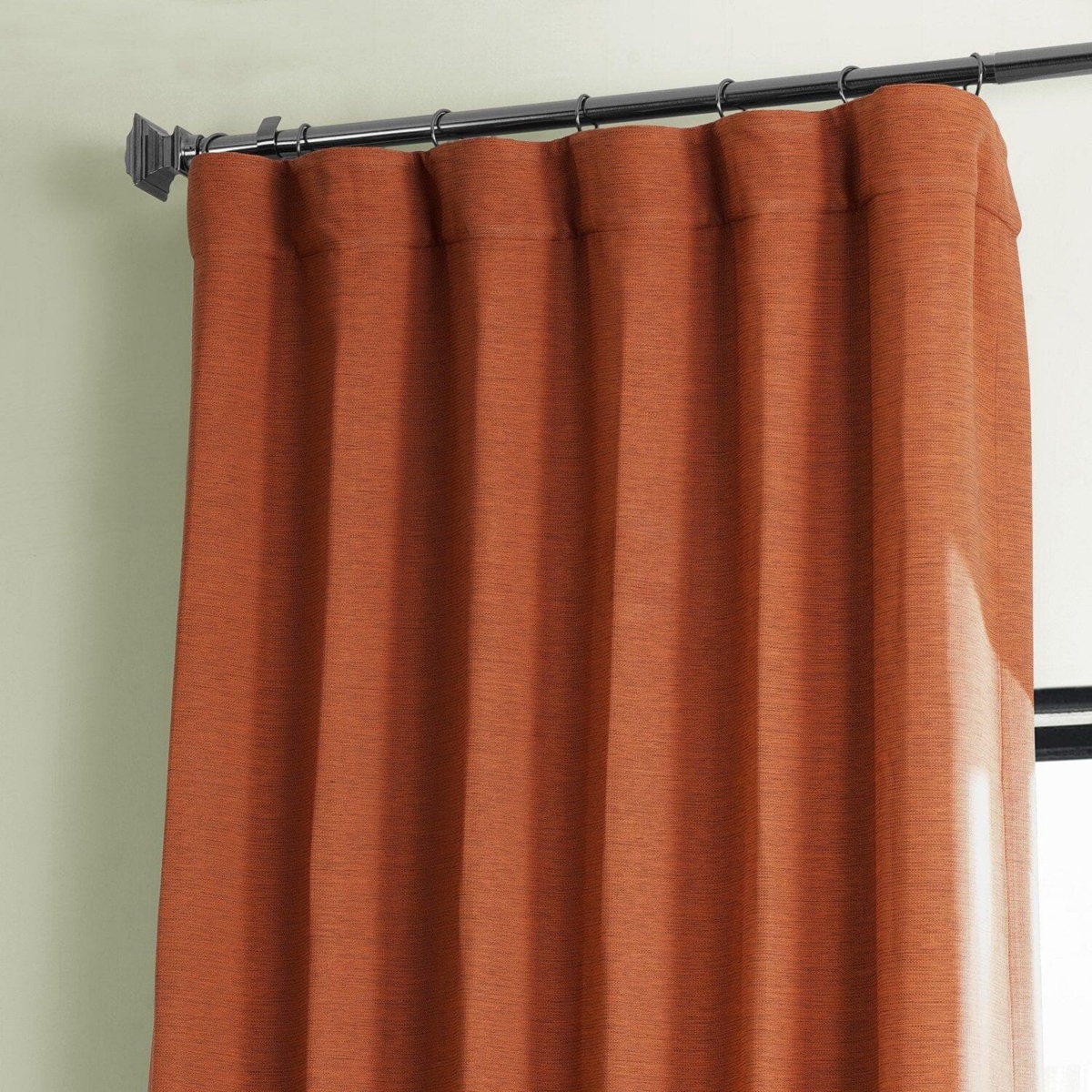 Half Price Drapes Textured Bellino Room Darkening Curtain In Orange