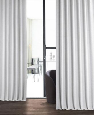 Bellino Textured Faux Linen Room Darkening Curtains For Bedroom & Living Room Curtains(1 Panel), 50W X 63L