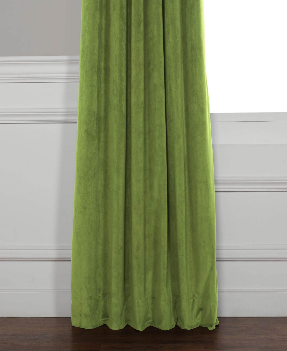 Half Price Drapes Basque Green Signature Velvet Blackout Curtain