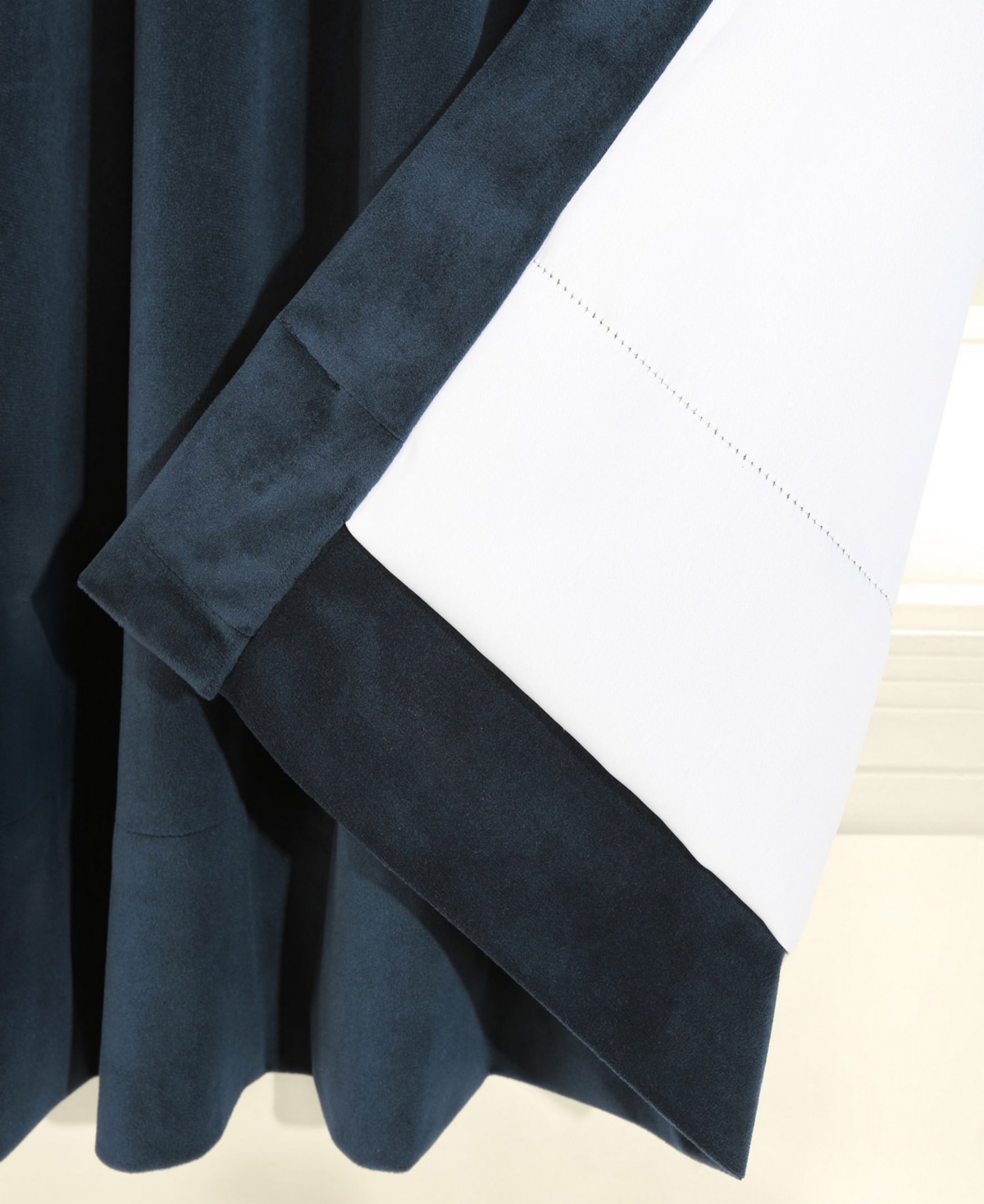 Half Price Drapes Midnight Blue Signature Velvet Blackout Curtain In Blue