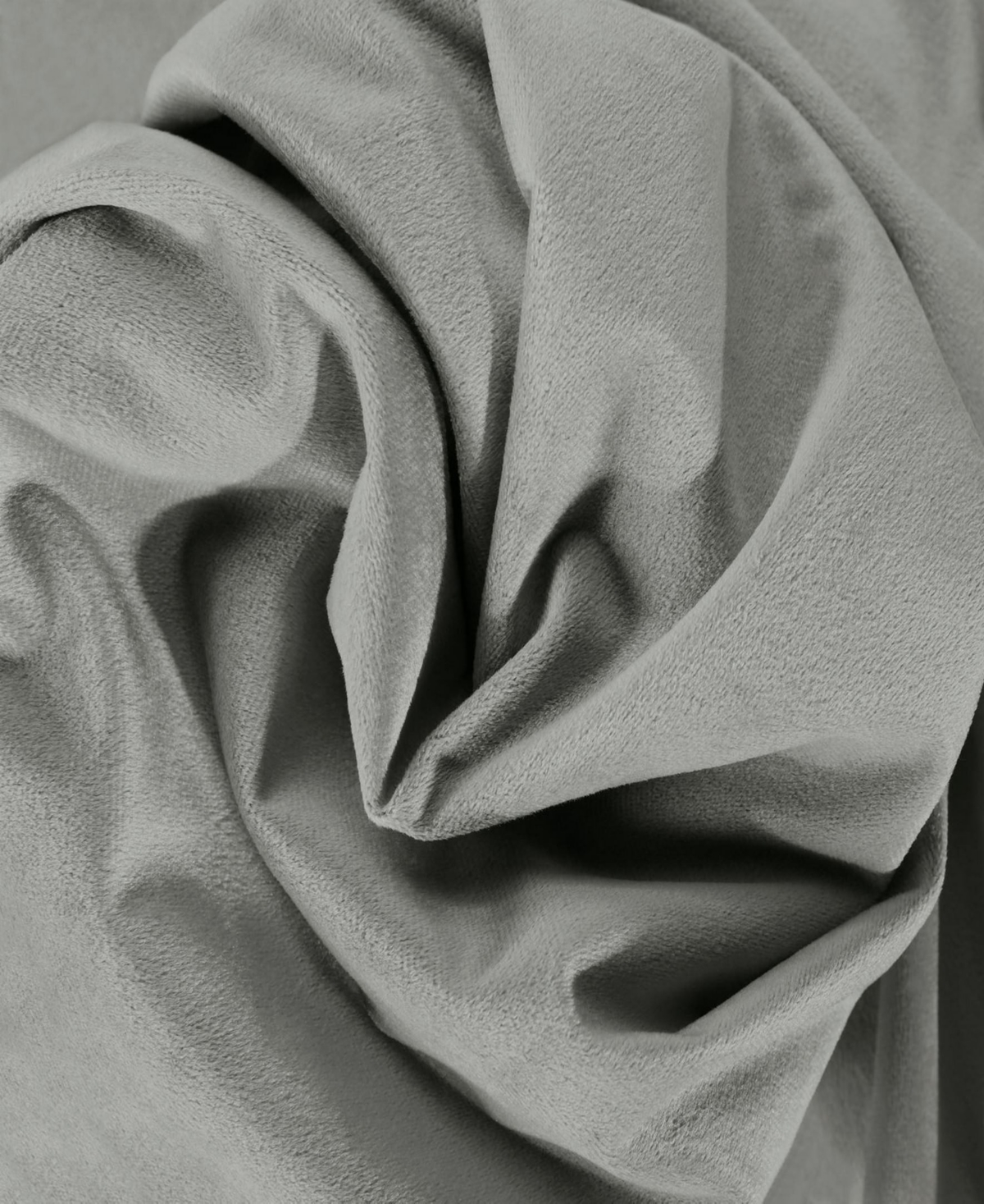 Half Price Drapes Silver Grey Signature Velvet Blackout Curtain In Grey