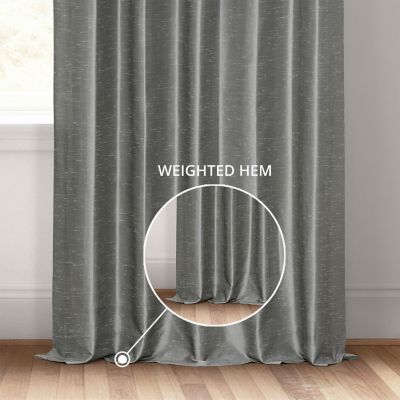 Vintage Textured Faux Dupioni Silk Blackout Curtain